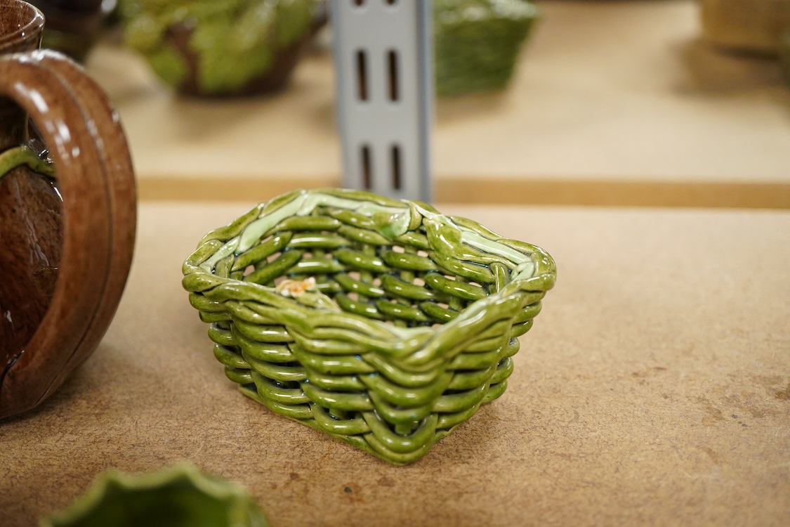 A collection of miniature Rye pottery jugs, vases etc. tallest 10.5cm